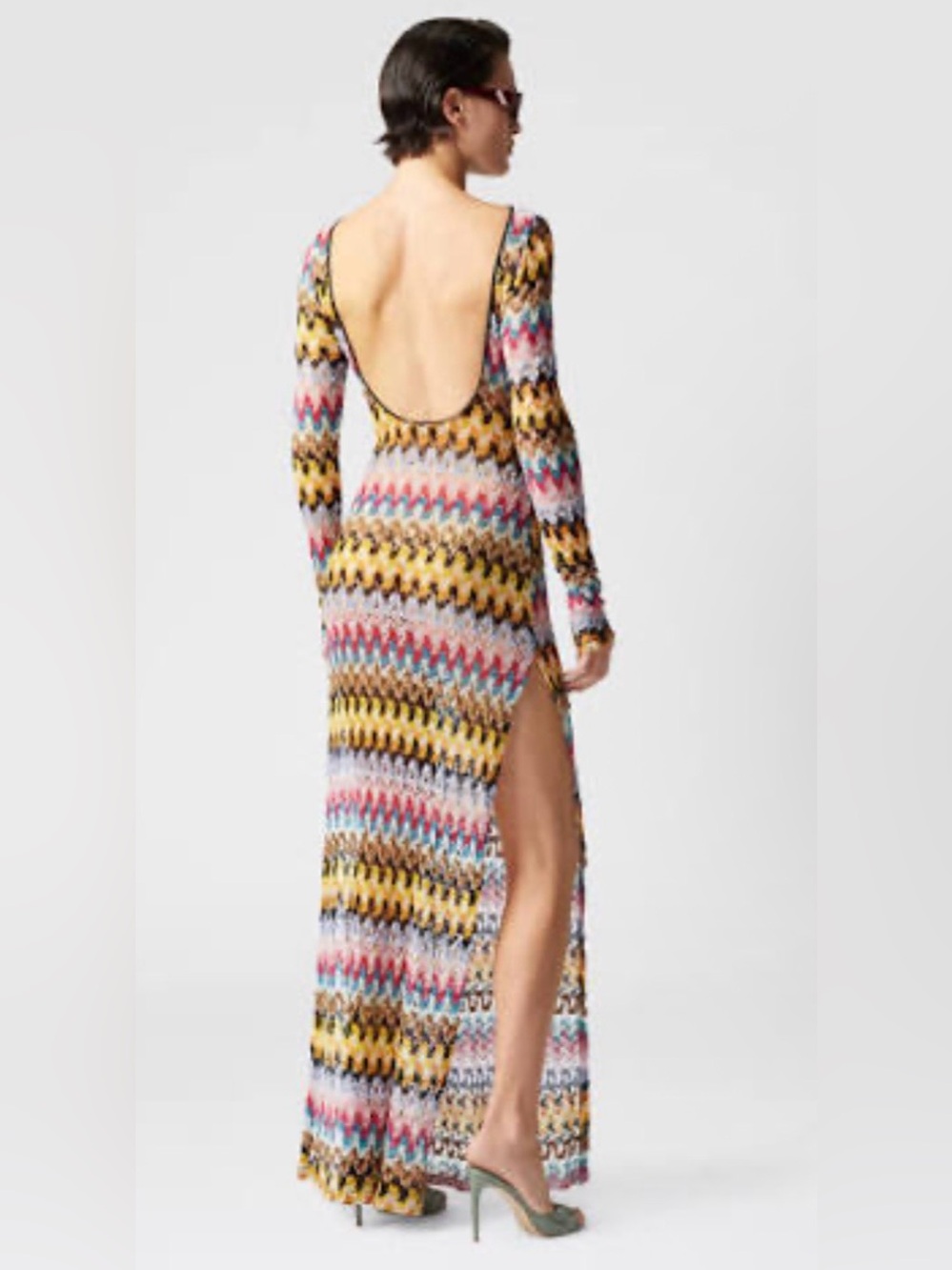 Missoni Multicolor Zigzag Knit Maxi Dress - Picture 2 of 8
